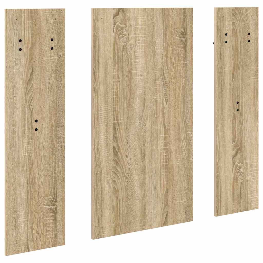 Appendiabiti a muro con specchio Rovere Sonoma 96 x 1,5 x 90 cm