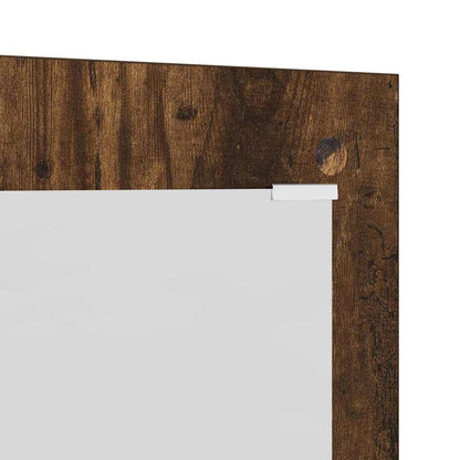 Appendiabiti a muro con specchio Rovere fumé 96 x 1,5 x 90 cm