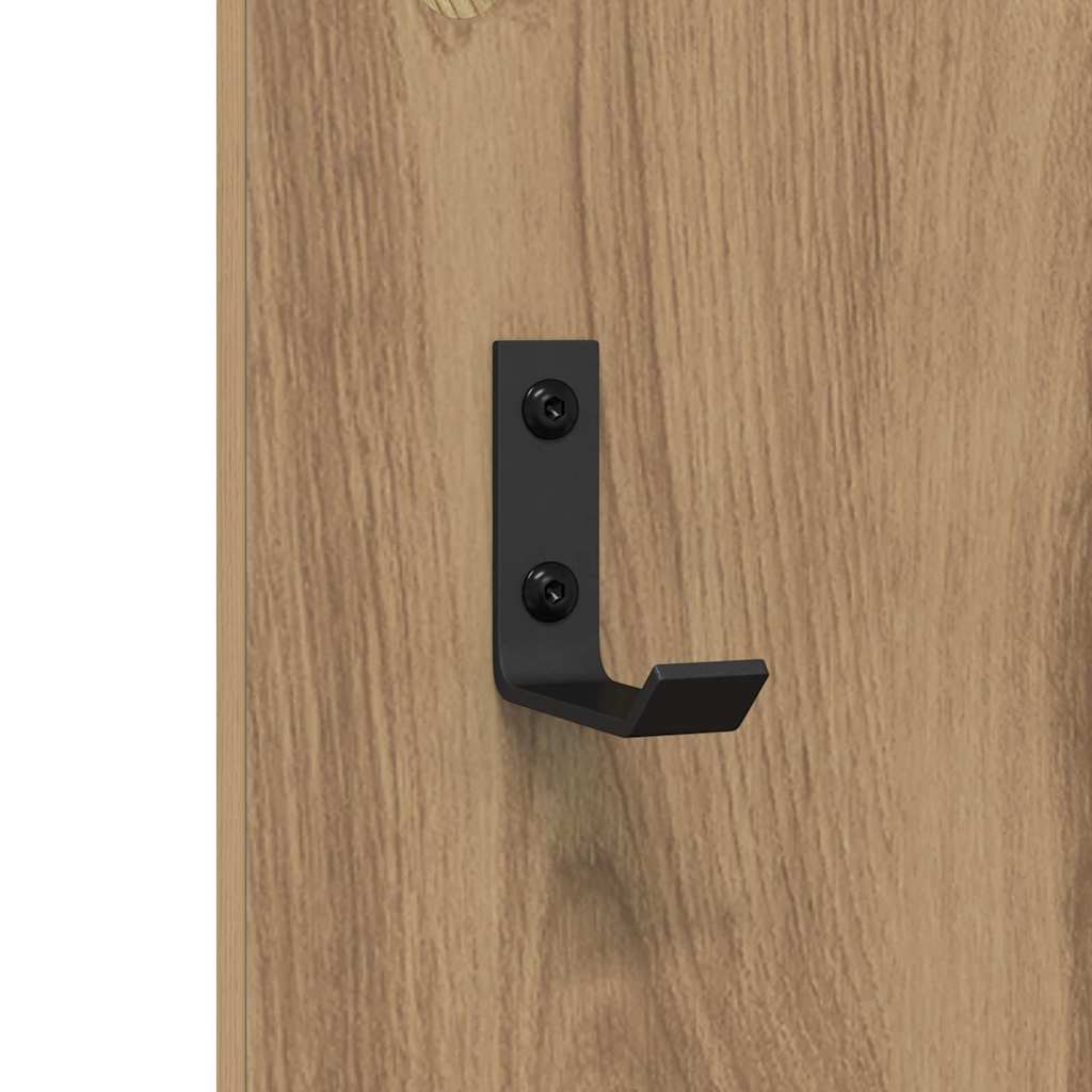 Appendiabiti a muro Rovere artigianale 96 x 1,5 x 90 cm