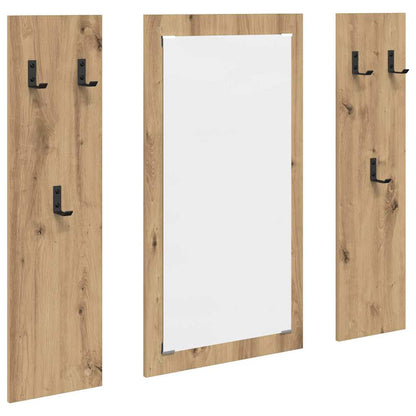 Appendiabiti a muro Rovere artigianale 96 x 1,5 x 90 cm