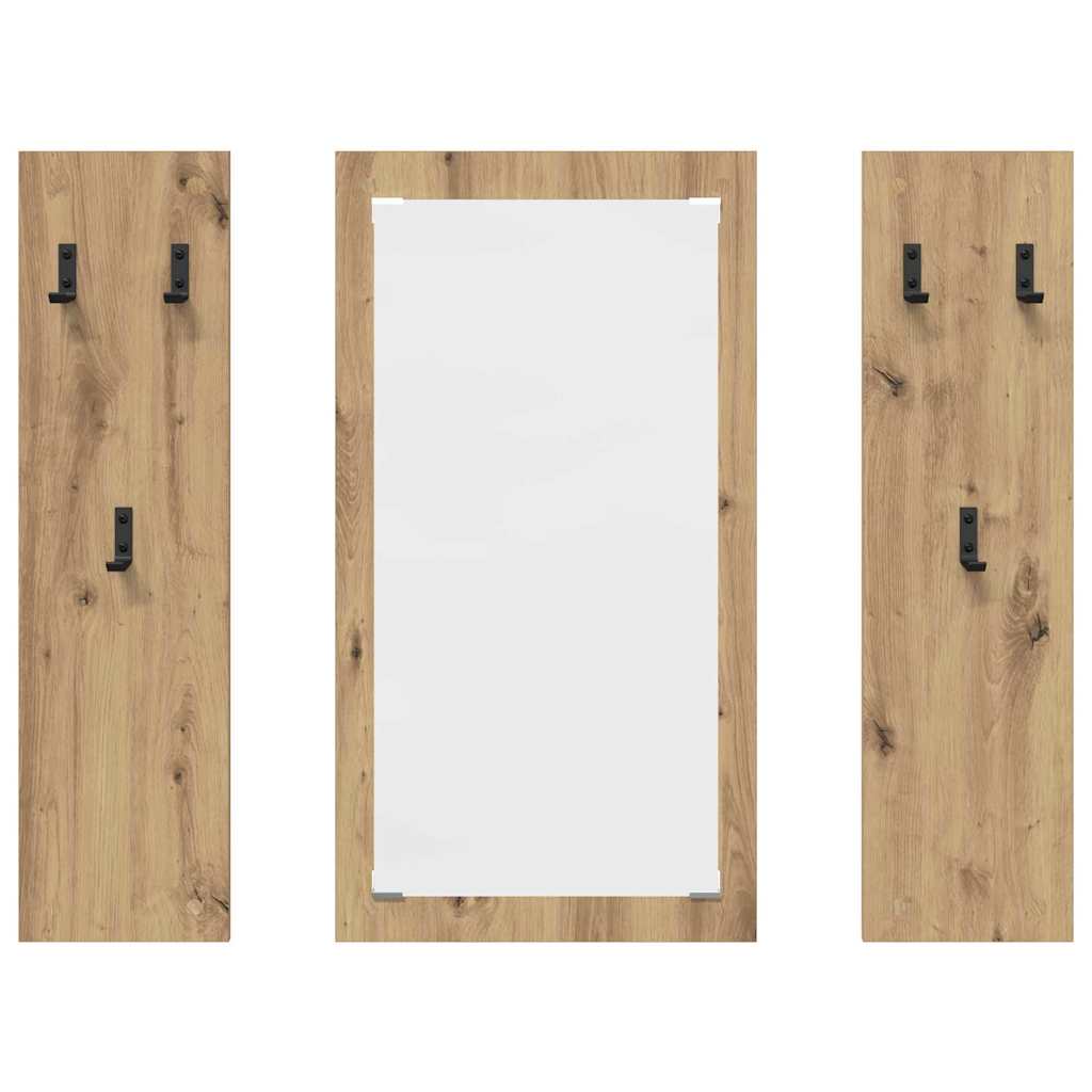 Appendiabiti a muro Rovere artigianale 96 x 1,5 x 90 cm