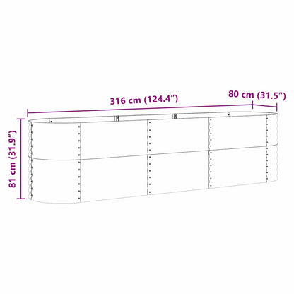 Letto Rialzato Marrone 320 x 80 x 81 cm Acciaio