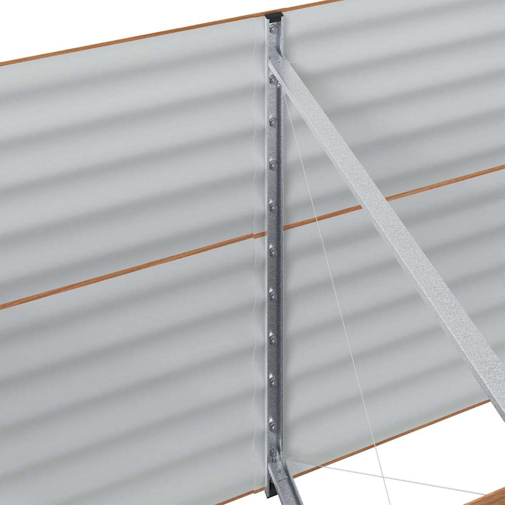 Letto Rialzato Marrone 240 x 80 x 81 cm Acciaio