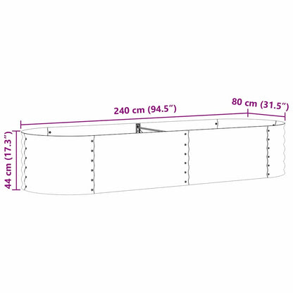 Letto Rialzato Marrone 240 x 80 x 44 cm Acciaio