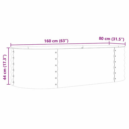 Letto Rialzato Marrone 160 x 80 x 44 cm Acciaio