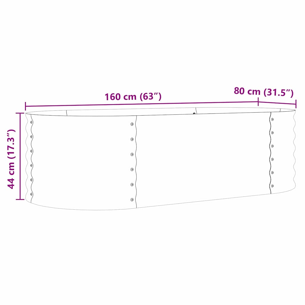 Letto Rialzato Marrone 160 x 80 x 44 cm Acciaio