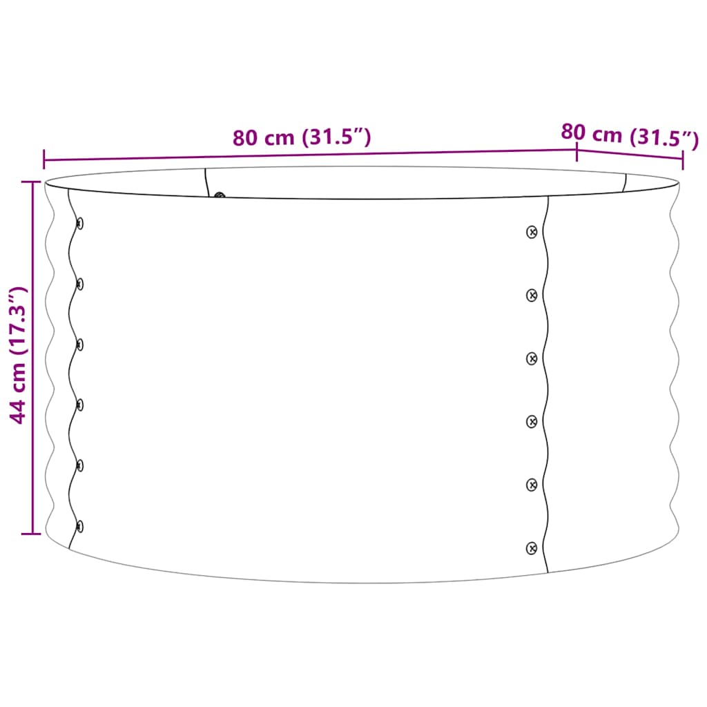 Letto Rialzato Marrone 80 x 80 x 44 cm Acciaio | homemem39