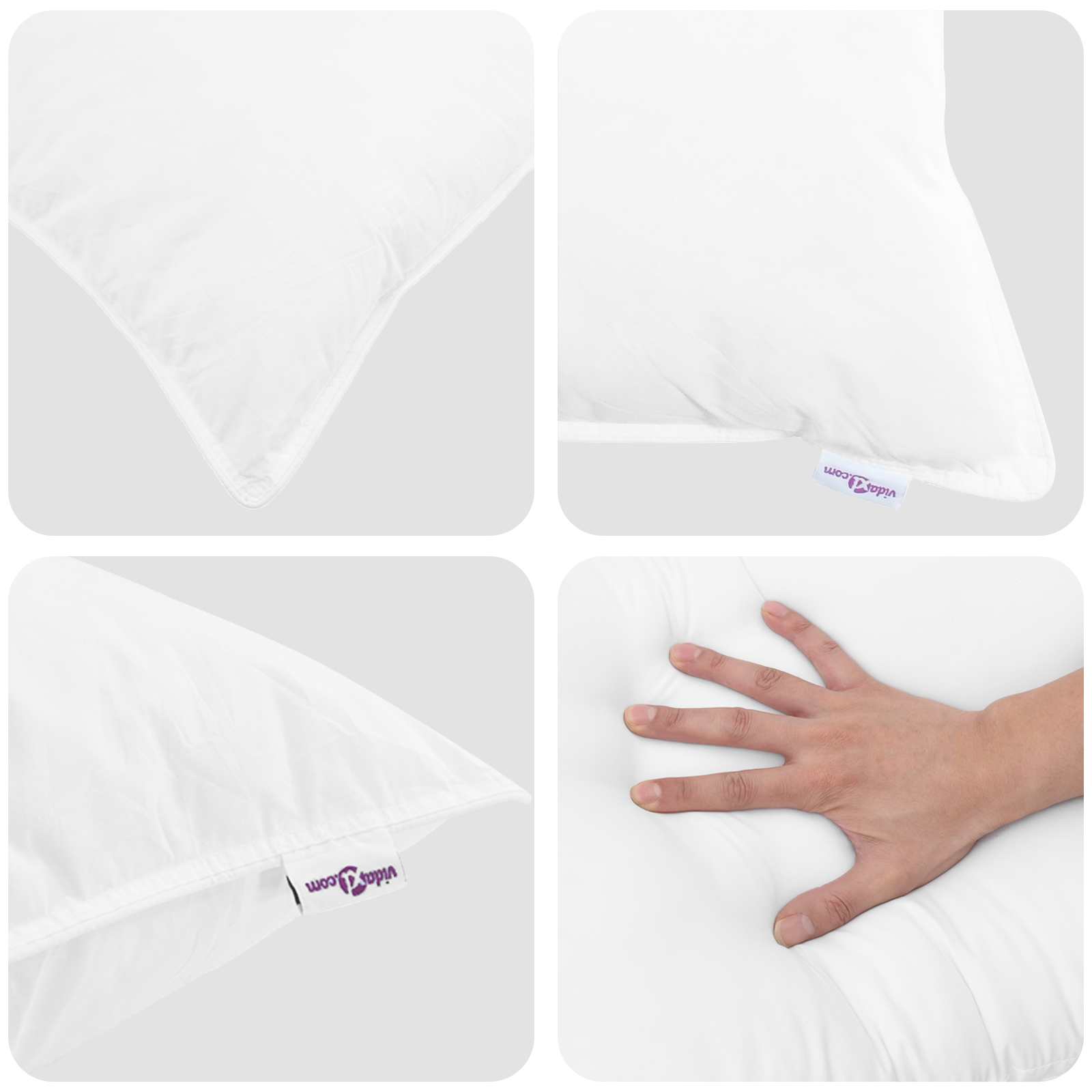 Duvet Invernale con cuscino 2 pcs Bianco Piuma d'anatra | homemem39