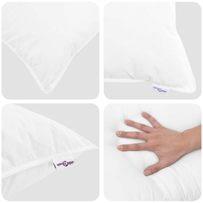 Duvet Invernale con cuscino 2 pcs Bianco Piuma d'anatra | homemem39