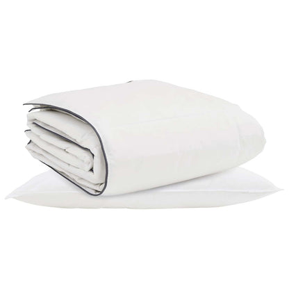 Duvet Invernale con cuscino 2 pcs Bianco Piuma d'anatra