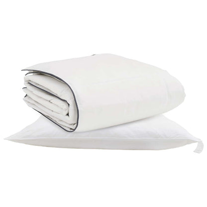 Duvet Invernale con cuscino 2 pcs Bianco Piuma d'anatra | homemem39