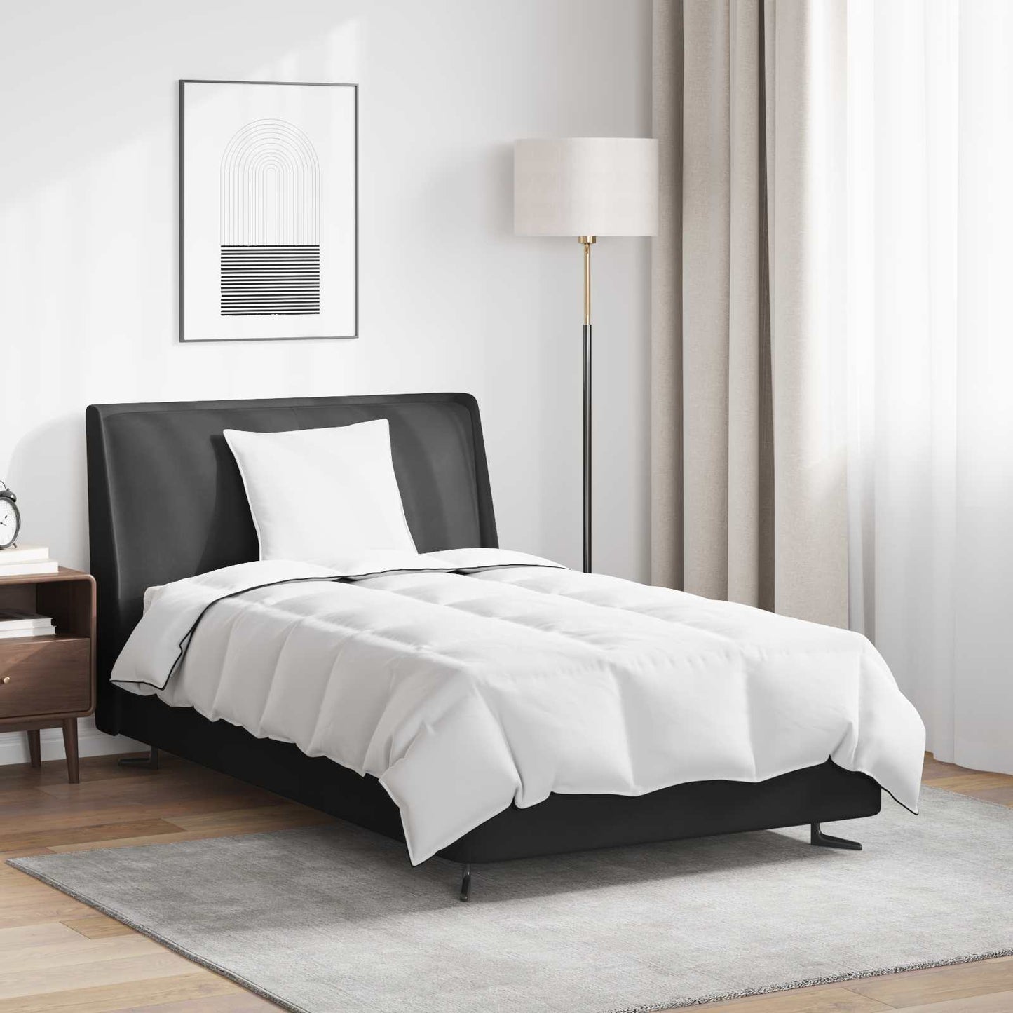 Duvet Invernale con cuscino 2 pcs Bianco Piuma d'anatra