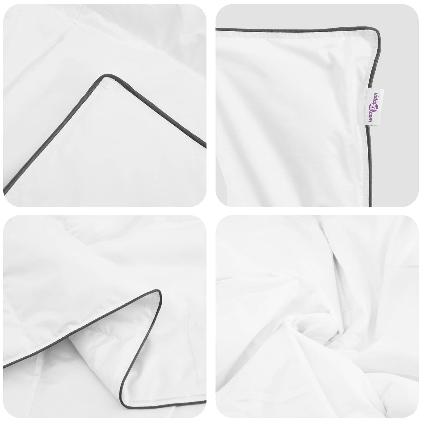 Duvet Invernale con cuscino 2 pcs Bianco Piuma d'anatra