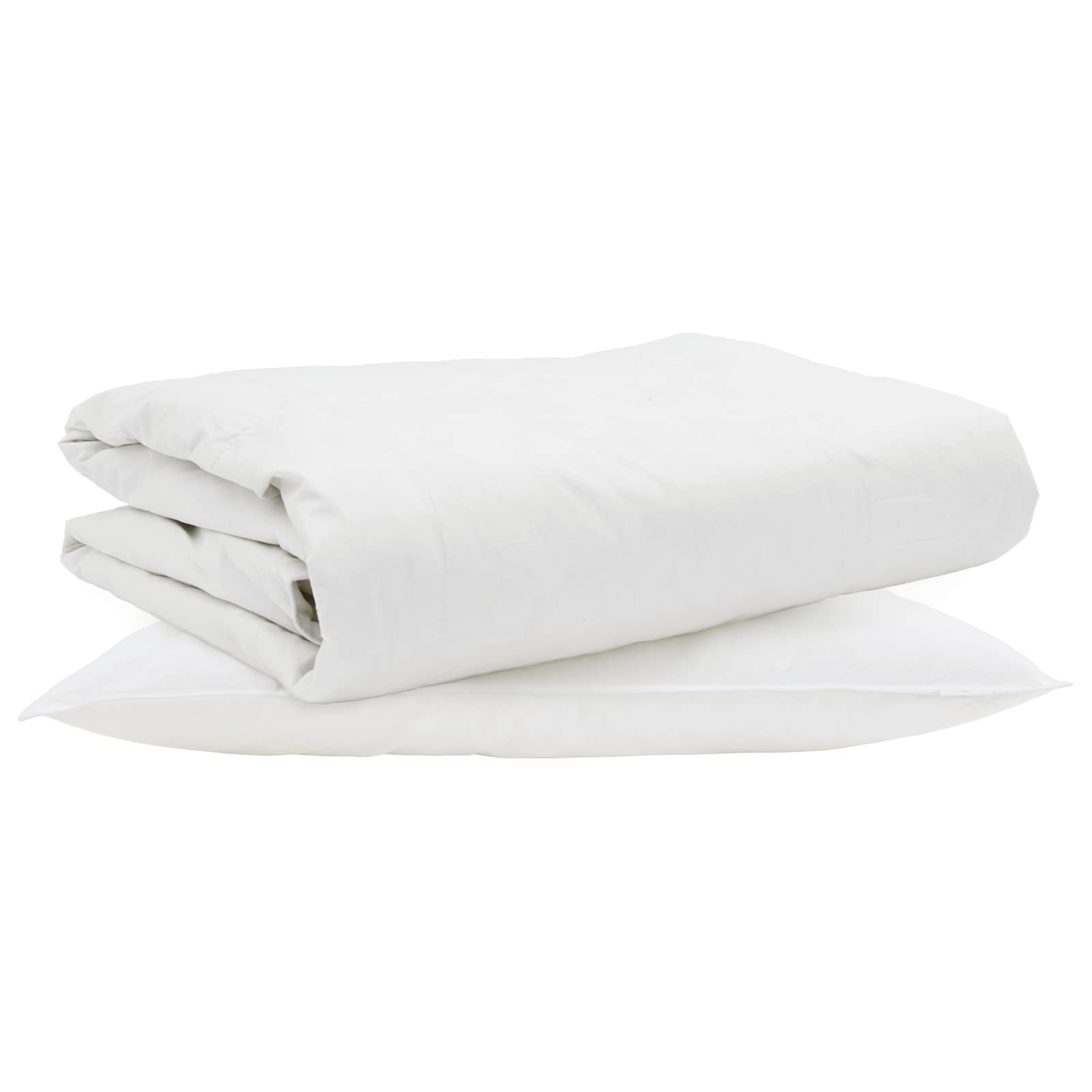 Duvet Estivo con cuscino 2 pcs Bianco Piuma d'anatra | homemem39