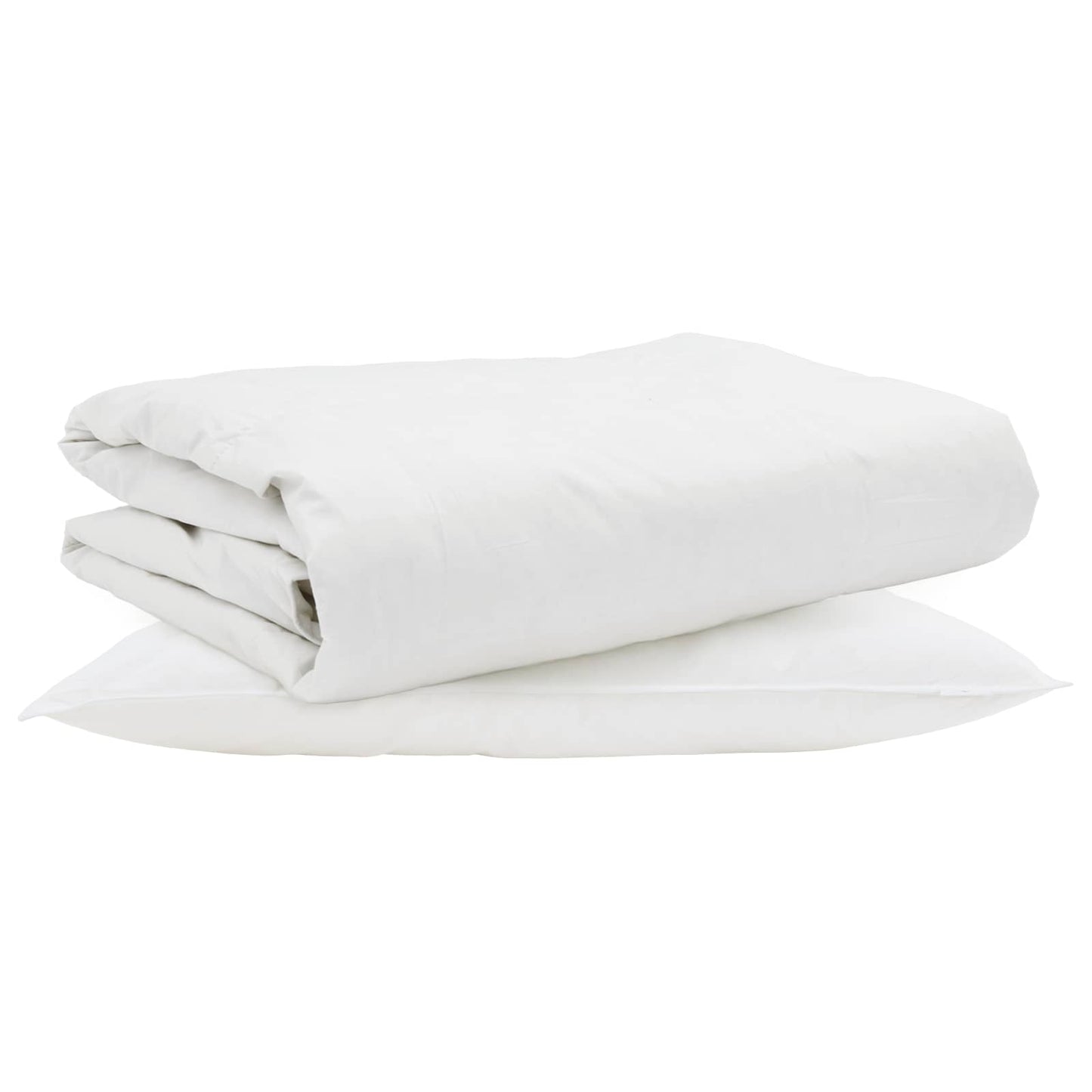 Duvet Estivo con cuscino 2 pcs Bianco Piuma d'anatra