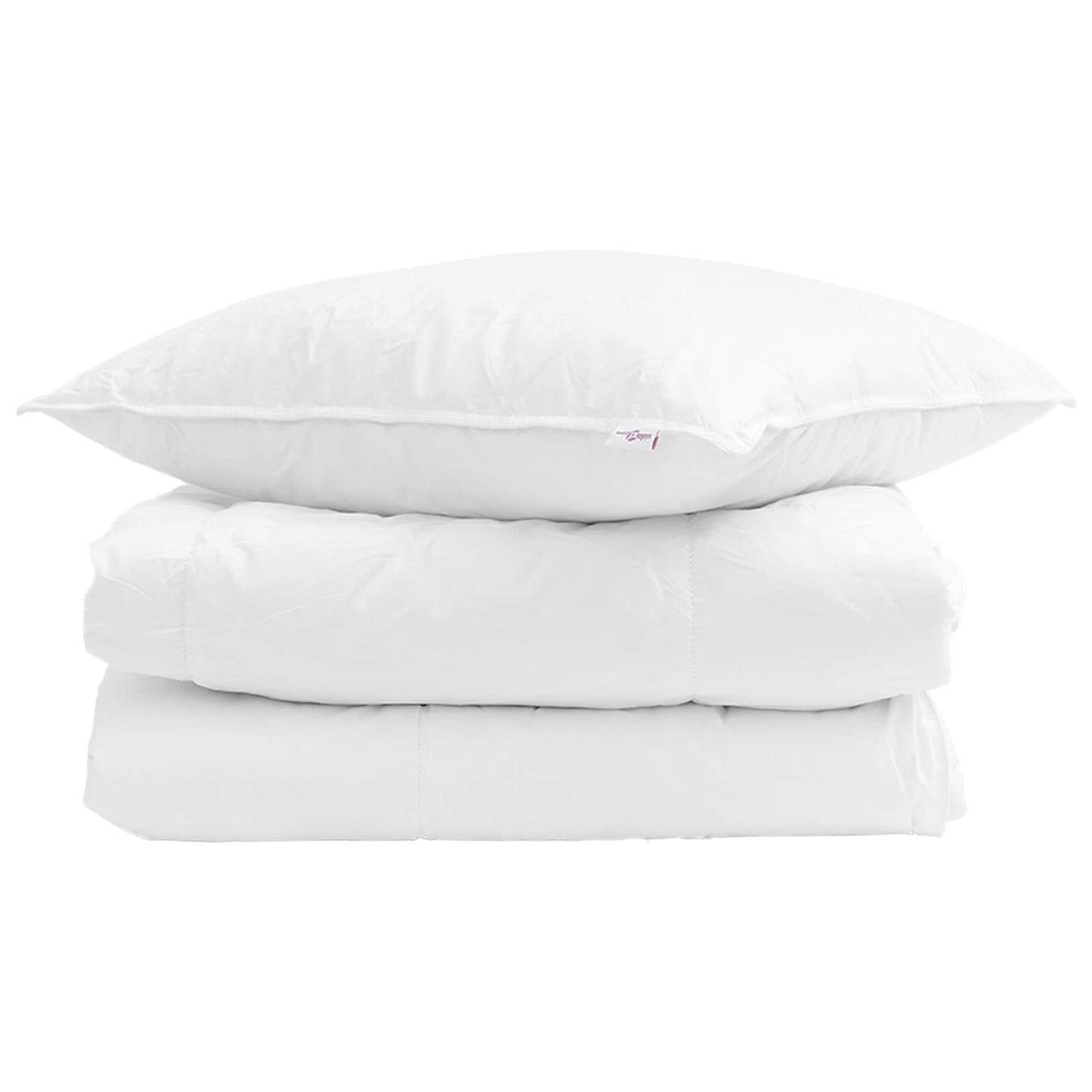 Duvet Estivo con cuscino 2 pcs Bianco Piuma d'anatra