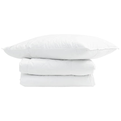 Duvet Estivo con cuscino 2 pcs Bianco Piuma d'anatra