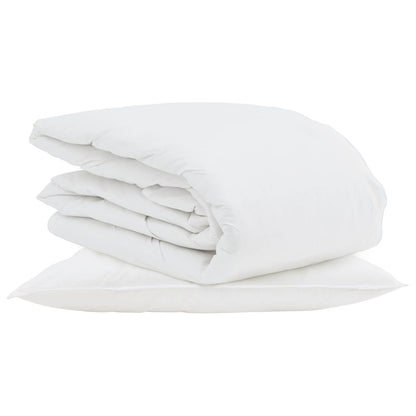 Duvet Estivo con cuscino 2 pcs Bianco Piuma d'anatra