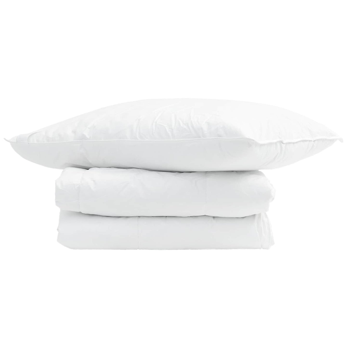 Duvet Estivo con cuscino 2 pcs Bianco Piuma d'anatra