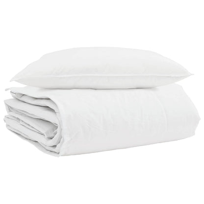 Duvet Invernale con cuscino 2 pcs Bianco Piuma d'anatra | homemem39