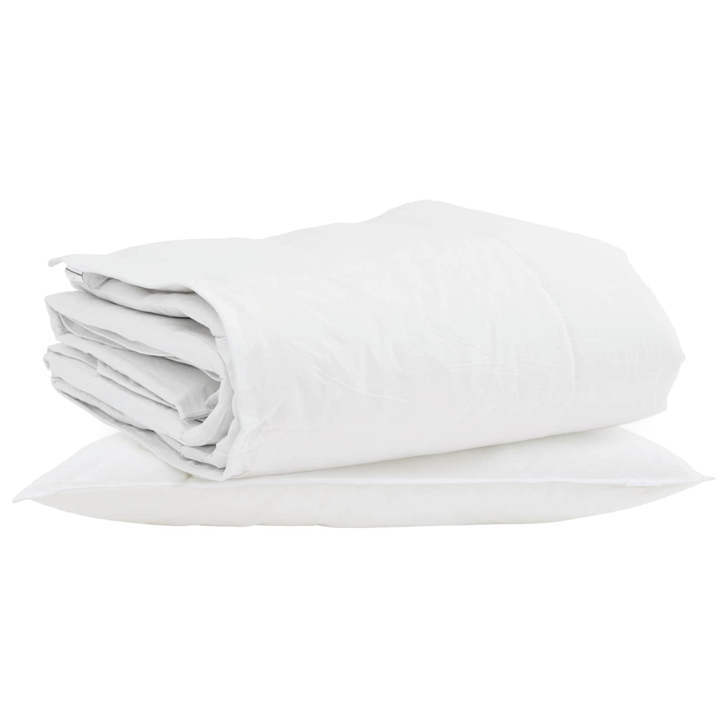 Duvet Invernale con cuscino 2 pcs Bianco Piuma d'anatra | homemem39