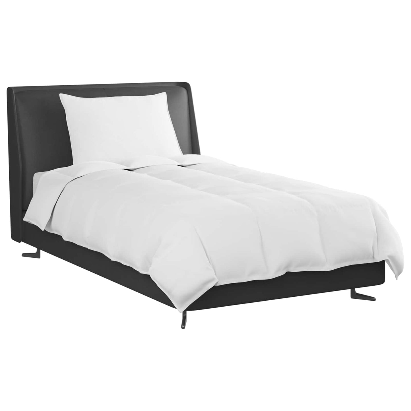 Duvet Invernale con cuscino 2 pcs Bianco Piuma d'anatra