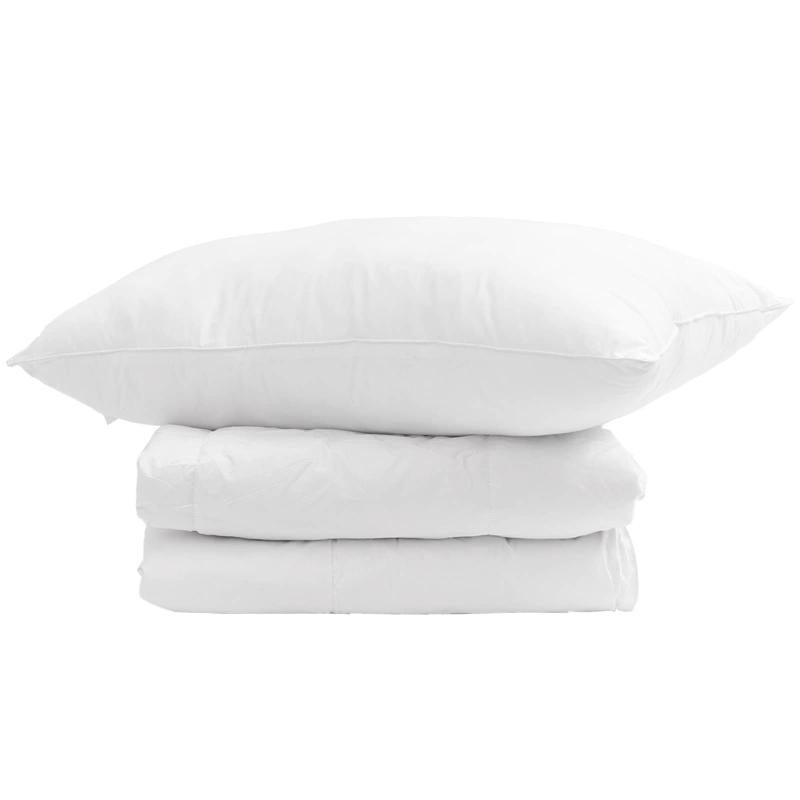 Duvet Invernale con cuscino 2 pcs Bianco Piuma d'anatra | homemem39