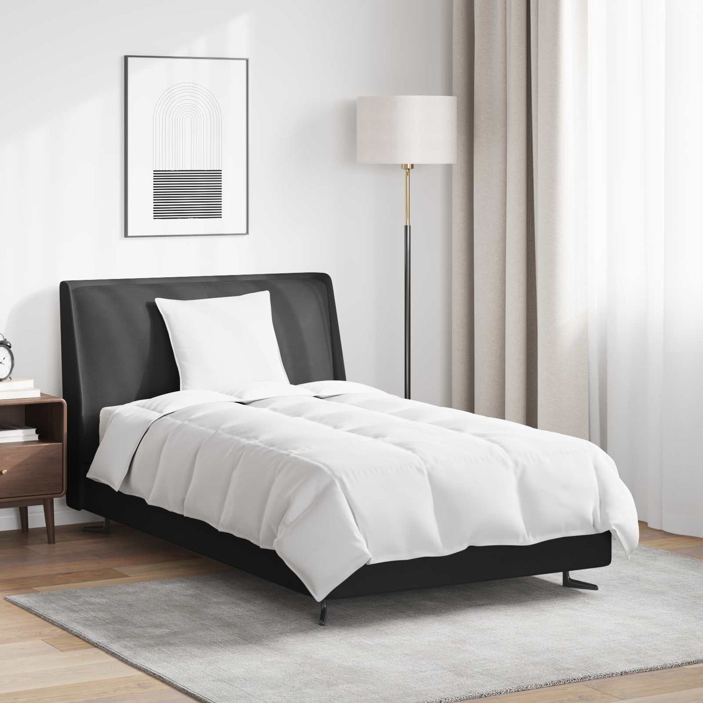 Duvet Invernale con cuscino 2 pcs Bianco Piuma d'anatra