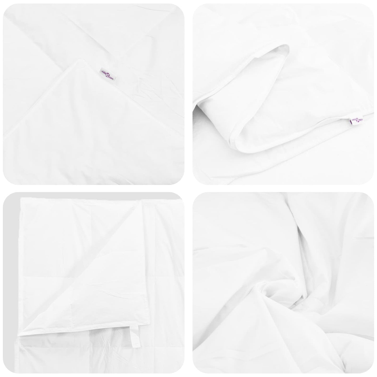 Duvet Invernale con cuscino 2 pcs Bianco Piuma d'anatra