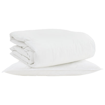 Duvet 2-in-1 con cuscino 2 pcs Bianco Piuma d'anatra | homemem39