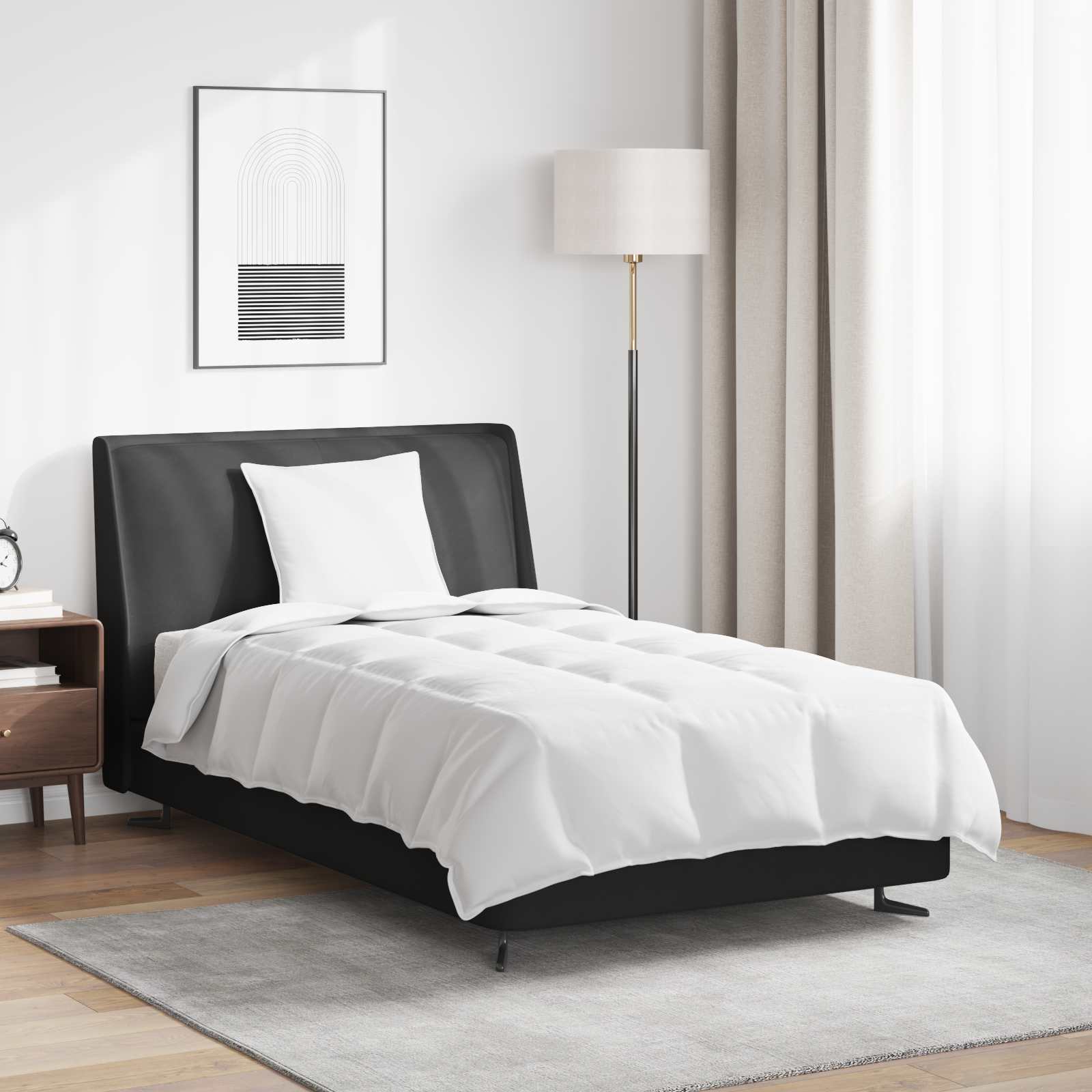 Duvet 2-in-1 con cuscino 2 pcs Bianco Piuma d'anatra | homemem39