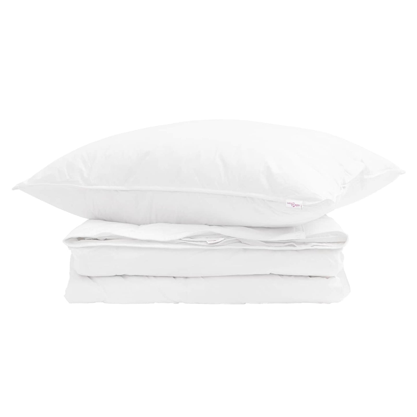 Duvet 2-in-1 con cuscino 2 pcs Bianco Piuma d'anatra