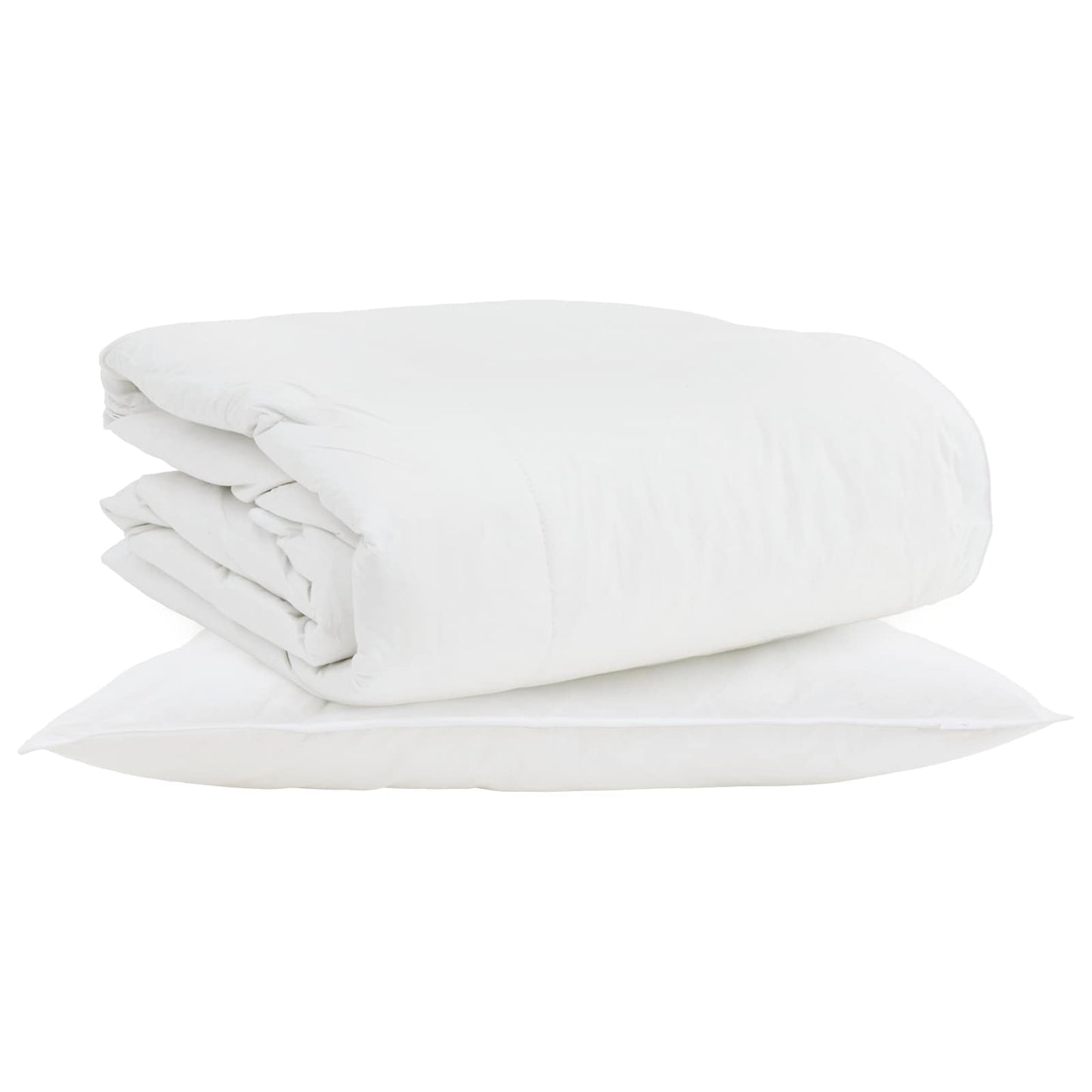 Duvet 2-in-1 con cuscino 2 pcs Bianco Piuma d'anatra | homemem39