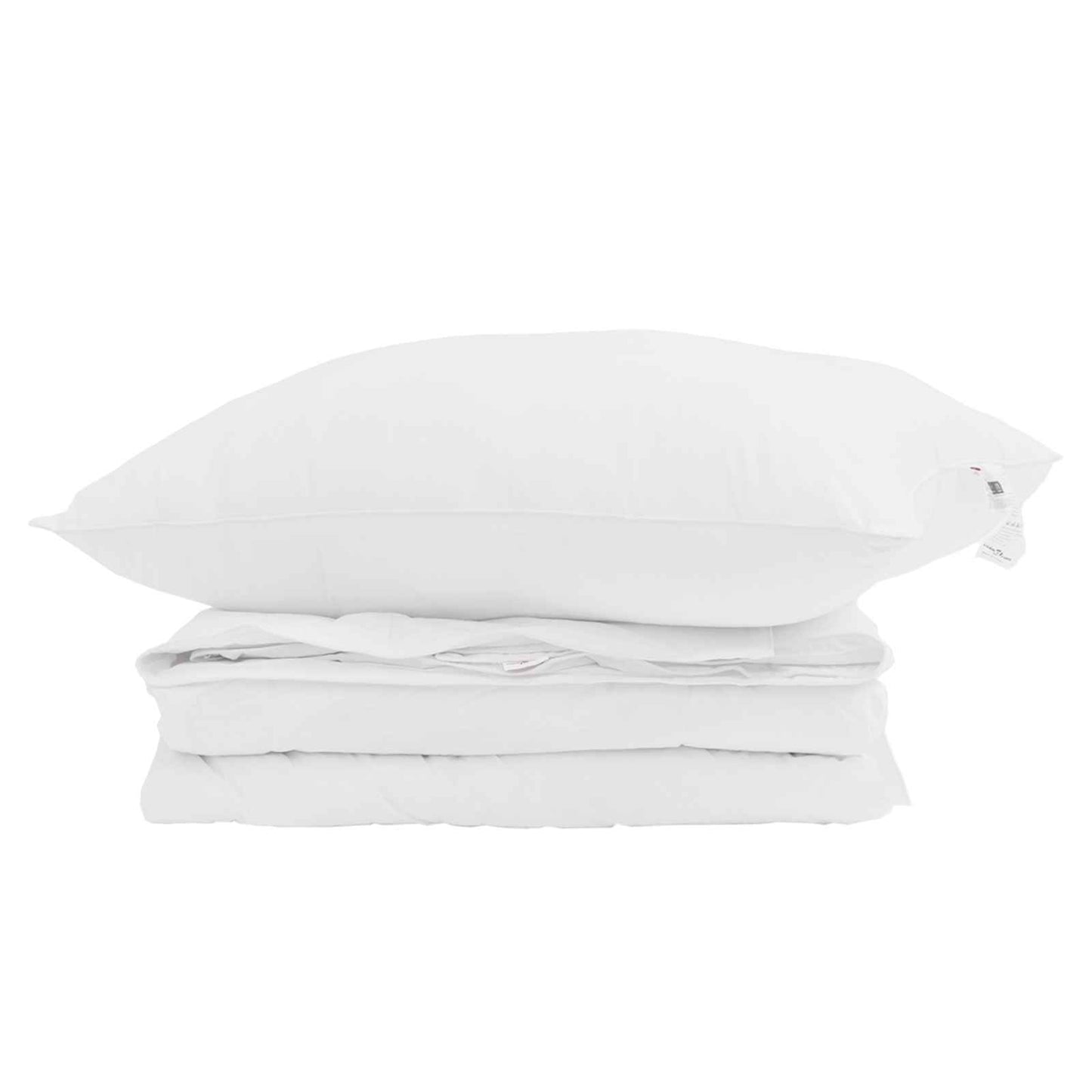 Duvet 2-in-1 con cuscino 2 pcs Bianco Piuma d'anatra