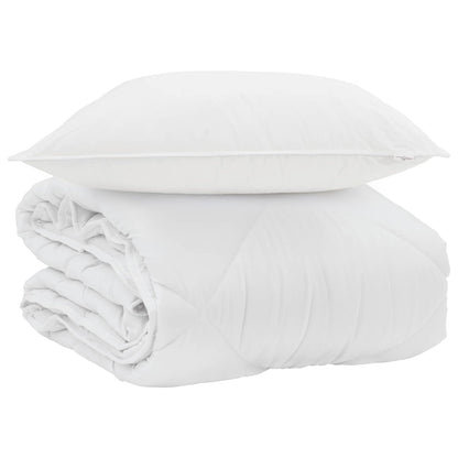 Duvet Estivo con cuscino 2 pcs Bianco Microfibra