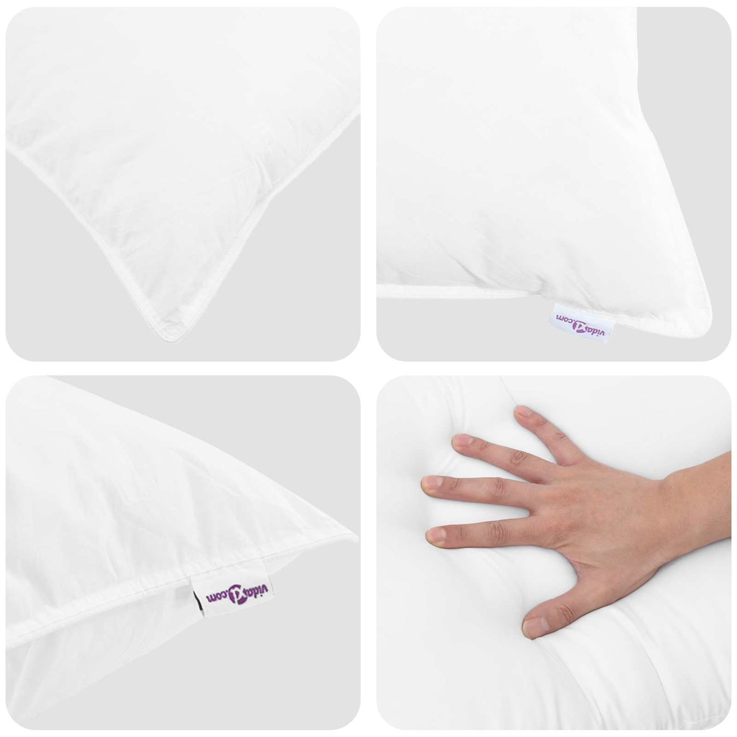 Duvet Estivo con cuscino 2 pcs Bianco Microfibra
