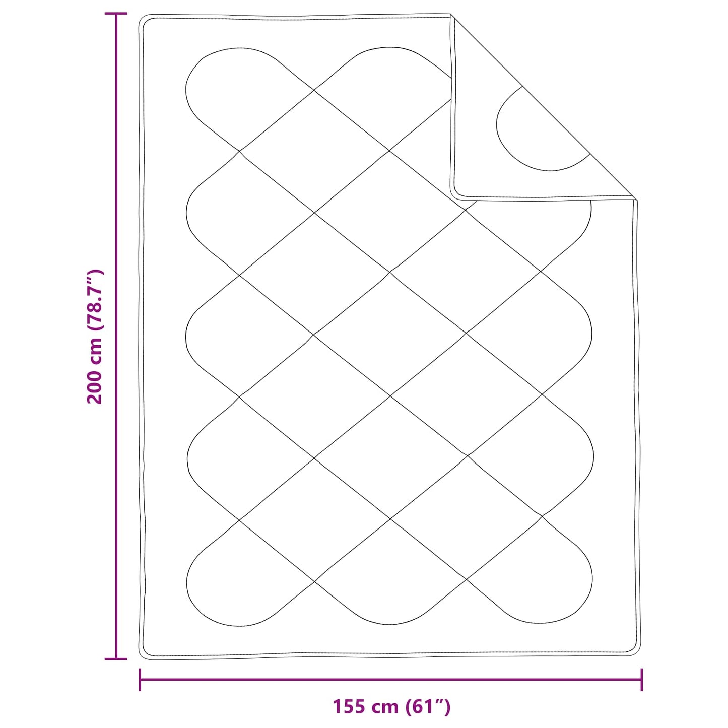 Duvet Estivo con cuscino 2 pcs Bianco Microfibra