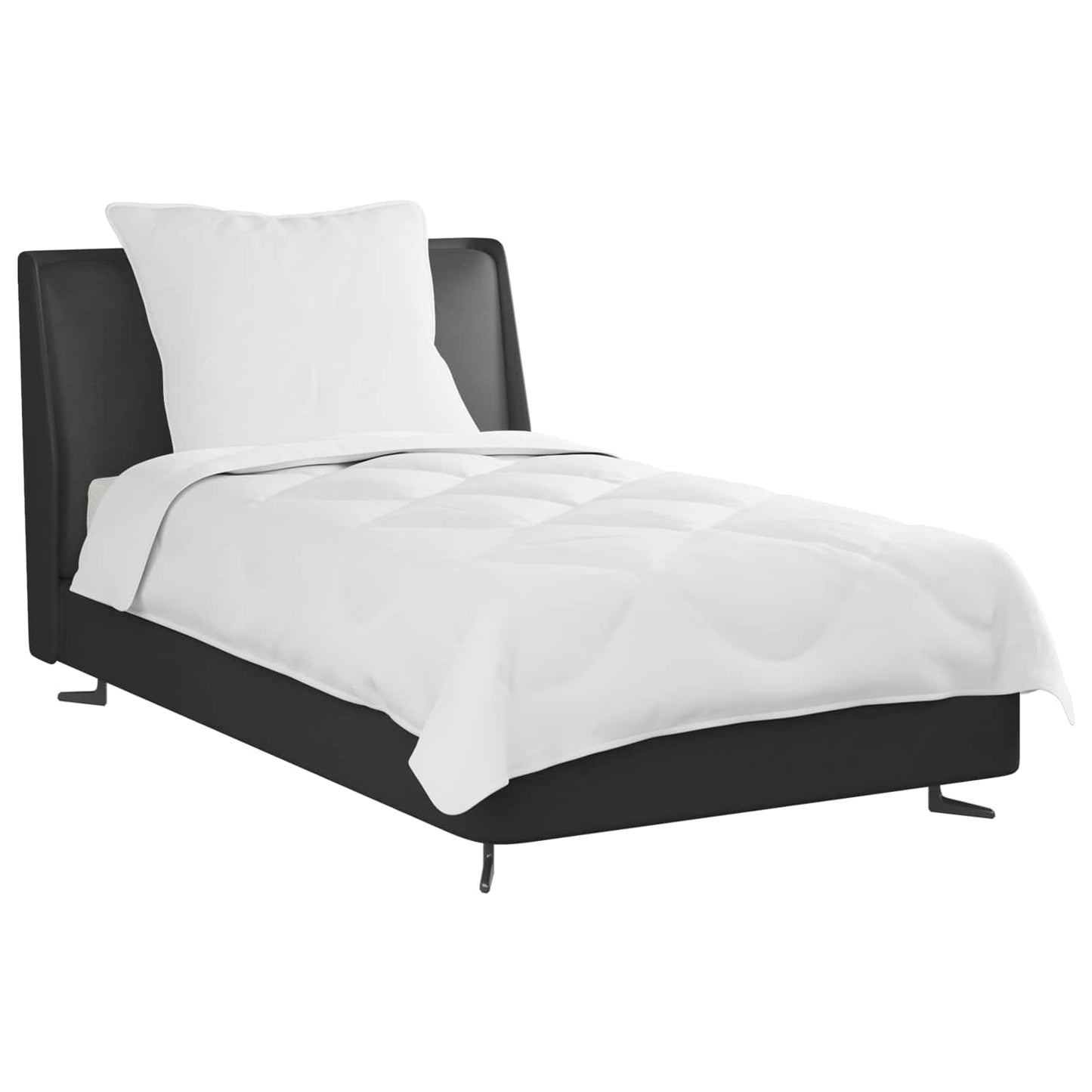 Duvet per Tutte le Stagioni con cuscino 2 pcs Bianco Microfibra