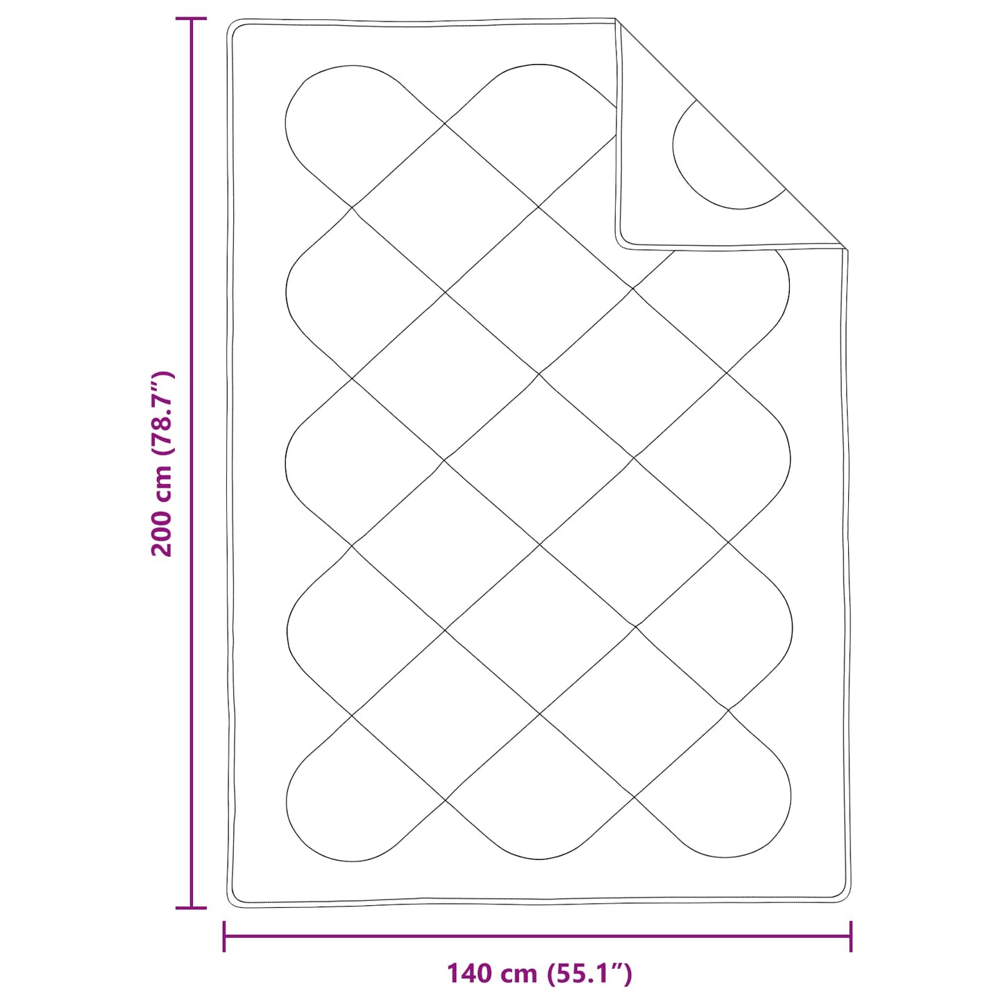 Duvet per Tutte le Stagioni con cuscino 2 pcs Bianco Microfibra