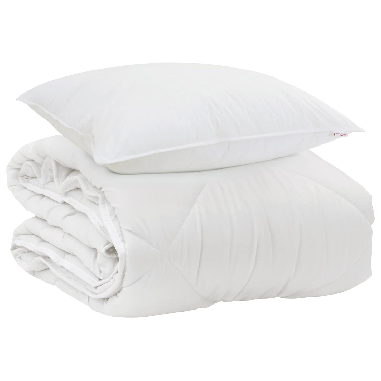 Duvet per Tutte le Stagioni con cuscino 2 pcs Bianco Microfibra | homemem39