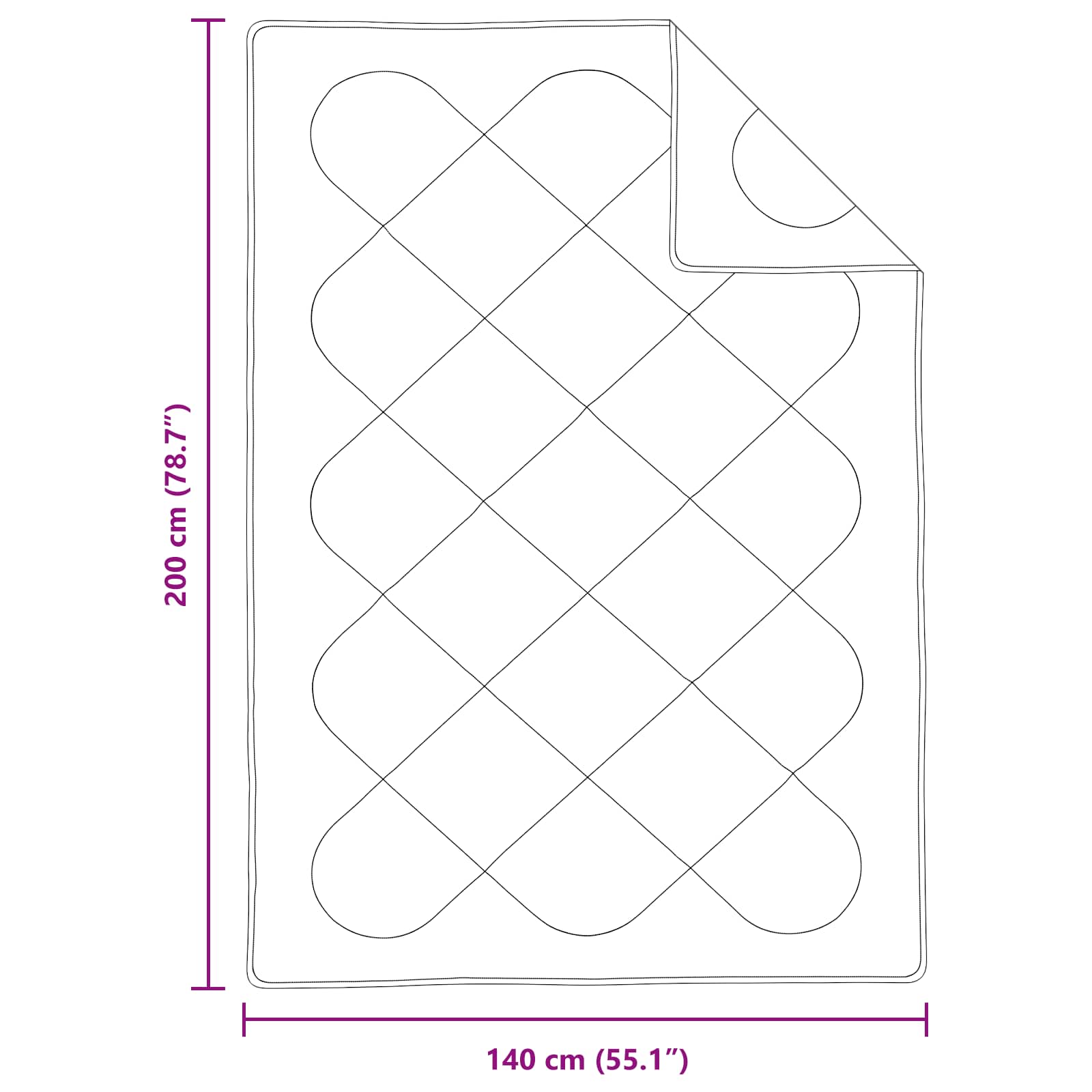 Duvet per Tutte le Stagioni con cuscino 2 pcs Bianco Microfibra | homemem39