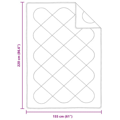 Duvet per Tutte le Stagioni con cuscino 2 pcs Bianco Microfibra