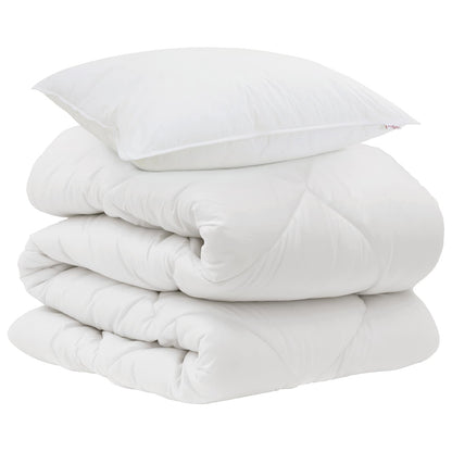 Piumone con cuscino 2 pcs Bianco Microfibra | homemem39