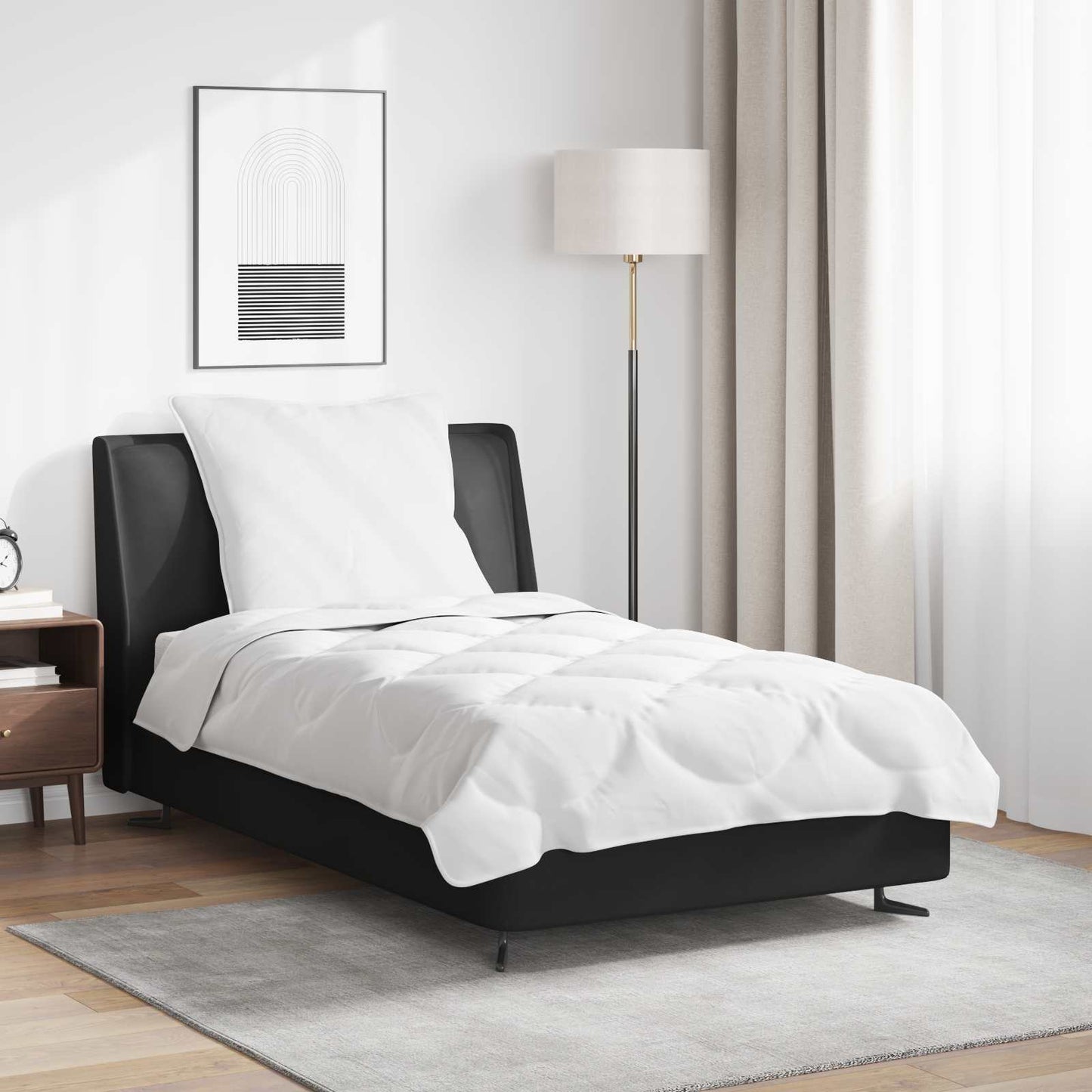 Set di Piumoni con cuscino 2 pcs Bianco Microfibra