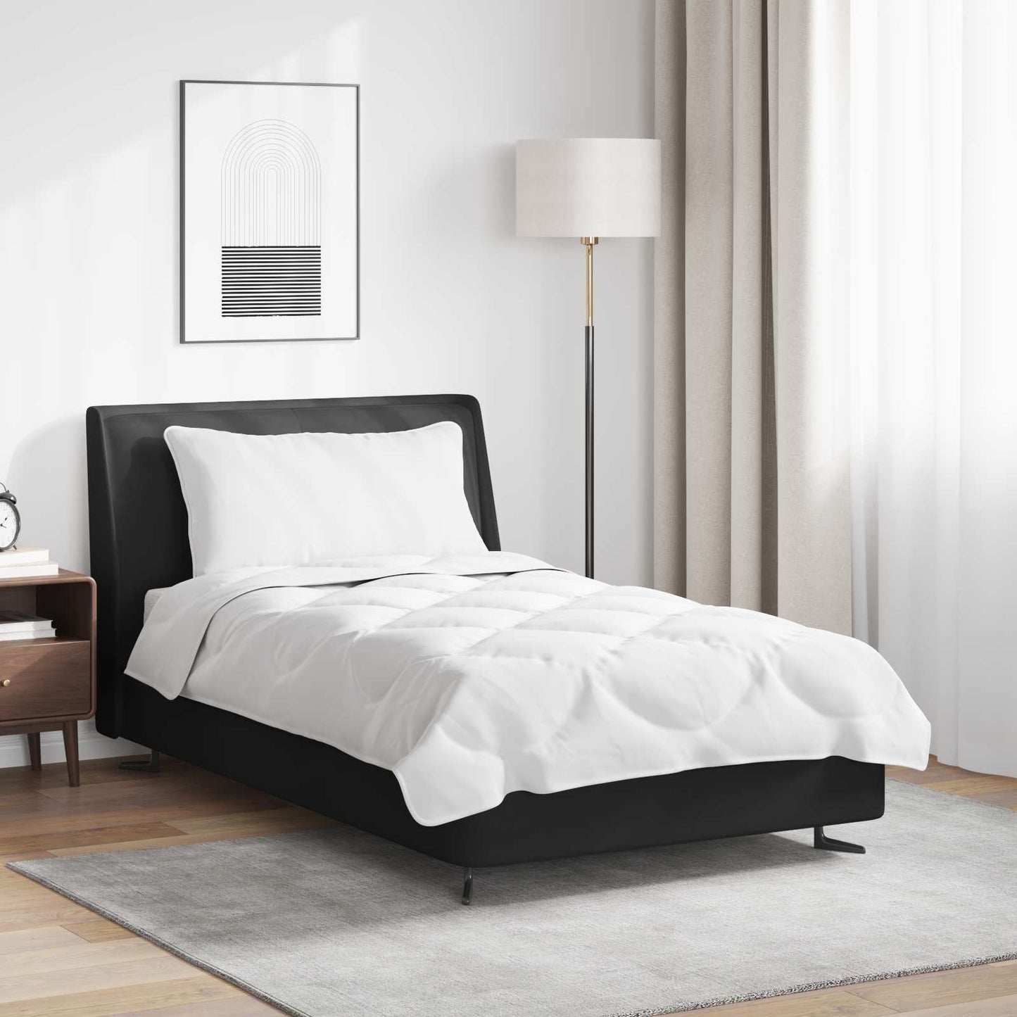 Set di Piumoni con cuscino 2 pcs Bianco Microfibra