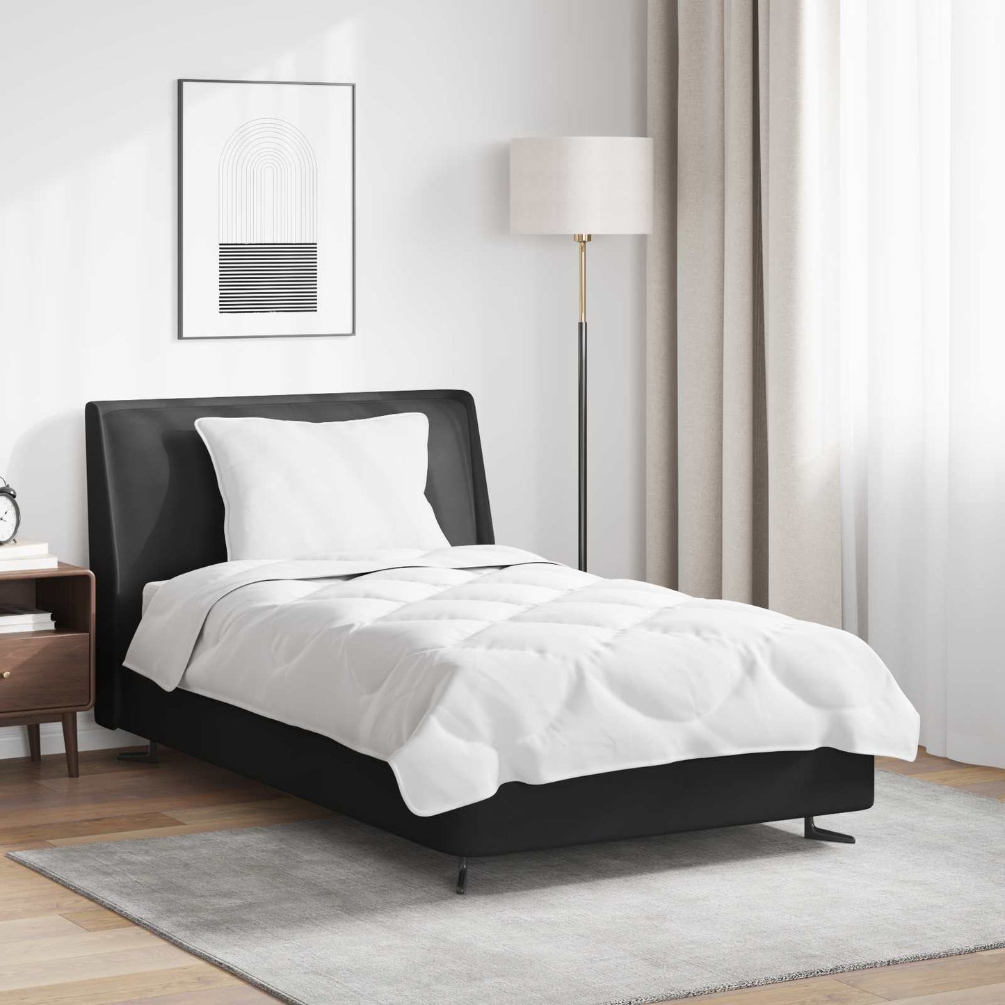 Set di Piumoni con cuscino 2 pcs Bianco Microfibra