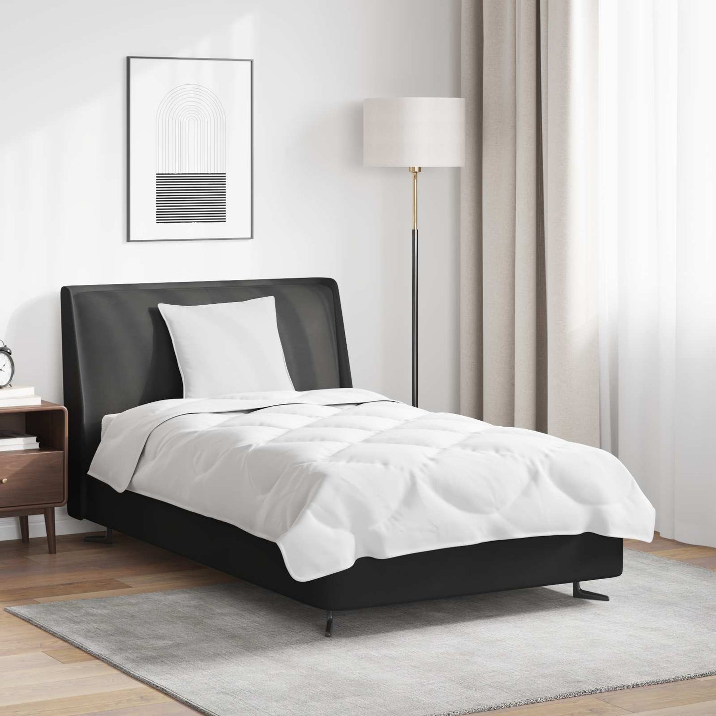 Set di Piumoni con cuscino 2 pcs Bianco Microfibra