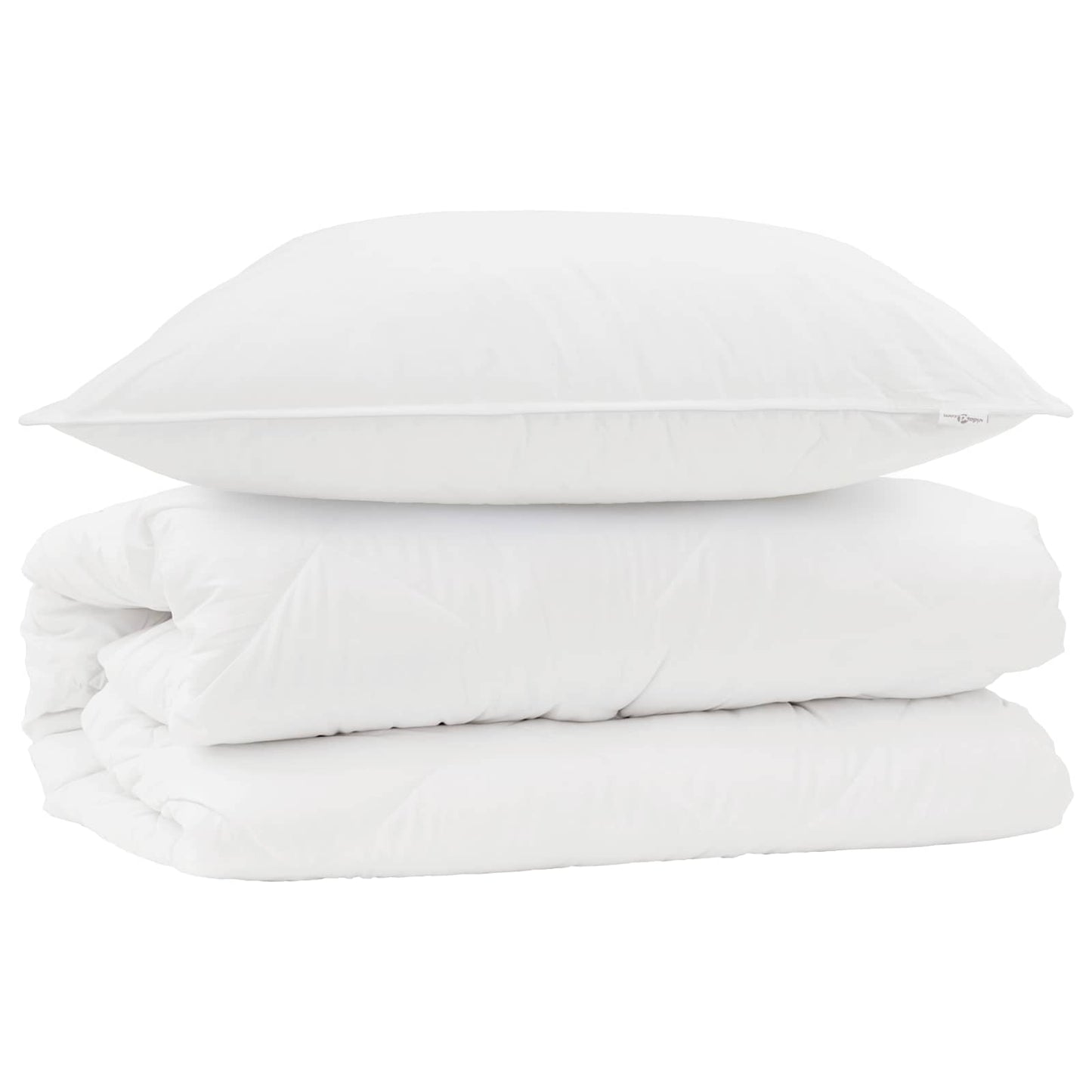 Set di Piumoni con cuscino 2 pcs Bianco Microfibra
