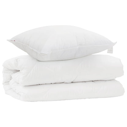 Set di Piumoni con cuscino 2 pcs Bianco Microfibra