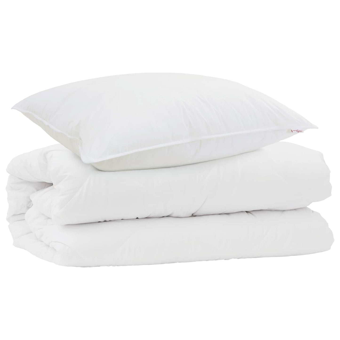 Set di Piumoni con cuscino 2 pcs Bianco Microfibra